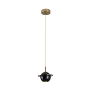 Maxlight Uranos - lampe suspendue - Ø 16 x 190 cm - 5W LED inclus - noir et or