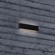 Nova Luce Allure - applique murale extérieure - 26 x 6,5 x 5,1 cm - 22W LED inclus - IP65 - noir sablé