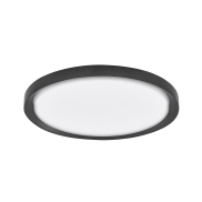Nova Luce Troy - plafonnier - Ø 56 x 7,5 cm - 50W LED dimmable inclus - noir mat et blanc mat