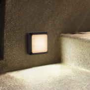 Nova Luce Appia - applique murale extérieure - 12,5 x 12,5 x 3,8 cm - 5W LED inclus - IP54 - anthracite foncé