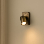 Projectlight Phoebe - spot mural apparent avec interrupteur - 12 x 7 x 11 cm - bronze