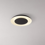 Nova Luce Epos - plafonnier - Ø 60 x 6 cm - 38W dimmable LED inclus - noir sablé et blanc