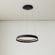 Nova Luce Ormi - lampe suspendue - Ø 45 x 150 cm - 38W dimmable LED inclus - noir sablé