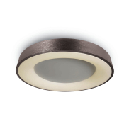 ONE Light Plafo décoratif - plafonnier - Ø 60 x 8,7 cm - 50W LED inclus - brun brossé