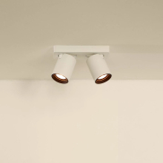Lucide Nigel - spot en saillie - 20 x 10 x 11,3 cm - 2 x 5W dimmable incl.- dim to warm - white