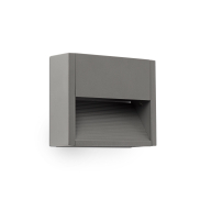Faro Grada - applique murale - 15,7 x 4,6 x 12,8 cm - 3W LED inclus - IP54 - gris foncé