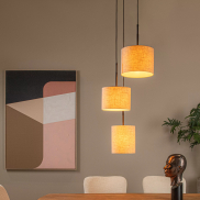Lucide Maya - lampe suspendue 3L - Ø 46 x 177 cm - beige