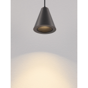 Nova Luce Irmos - lampe suspendue - Ø 6 x 191 cm - 5W LED inclus - aluminium nickelé noir