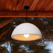 New Garden Luna 40 - lampe suspendue - Ø 38,6 x 22 cm - IP44 - blanc