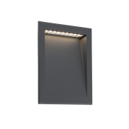 Faro Soun - applique encastrée - 19,3 x 7,3 x 23,8 cm - 8W LED inclus - IP65 - gris foncé