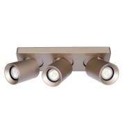 Artdelight Megano – spot en saillie 3 lampes – 30 x 10 x 11,5 cm – champagne