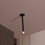 Nova Luce Stilvi - plafonnier - Ø 5 x 24 cm - 4W LED inclus - noir sablé