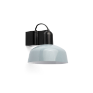 Faro Tatawin - applique - Ø 18,4 x 15,5 cm - noir satiné et bleu grisâtre brillant