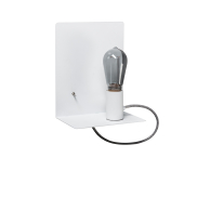 ETH Magneto - applique murale avec interrupteur et prise USB - 20 x 25 cm - blanc