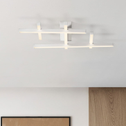 Nova Luce Pace - plafonnier - 58 x 8 x 41 cm - 42W dimmable LED inclus - blanc sablé