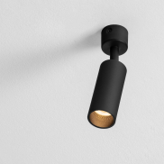 Nova Luce Mor - spot en saillie - Ø 4 x 17 cm - noir