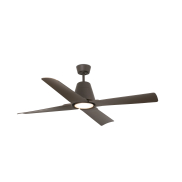 Faro Typhoon - ventilateur de plafond avec lumière et télécommande - Ø 130 cm - 16W LED inclus - IP44 - marron