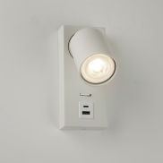 Projectlight Phoebe - spot en saillie avec port USB - 11,5 x 16 x 7 cm - blanc