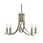 Searchlight Ascona - lustre - Ø 62 x 90 cm - laiton antique