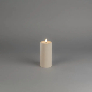 Konstsmide - Bougie à LED sur batterie avec flamme vacillante - Ø 7 x 15 cm - IP44 - beige