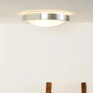 Lucide Fresh - plafonnier - Ø 35 x 9,5 cm - IP44 - aluminium brossé