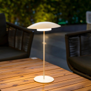 New Garden Sardinia 40 - lampe de table rechargeable - Ø 22 x 40 cm - 6W dimmable LED inclus - IP44 - blanc