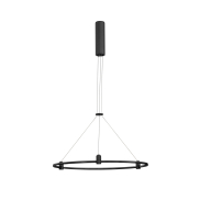 Nova Luce Dion - structure circulaire magnétique - Ø 60 x 120 cm - 60W LED inclus - noir sable