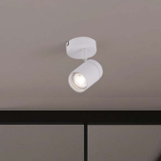 Nova Luce Alma - spot en saillie 1L - Ø 8 x 13 cm - IP44 - blanc sablé