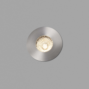 Faro Grund - spot rond pour l'extérieur - Ø 80 mm, Ø 60 mm à encastrer - 7W LED inclus - IP67 - acier inoxydable satiné - couleur de lumière blanc chaud (2700K)