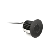 Faro Grund - spot rond pour l'extérieur - Ø 80 mm, Ø 60 mm à encastrer - 7W LED inclus - IP67 - noir - couleur de lumière blanc chaud (3000K)