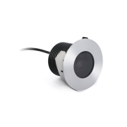 Faro Grund - spot rond pour l'extérieur - Ø 92 mm, Ø 68 mm à encastrer - 13W LED inclus - IP67 - acier inoxydable satiné
