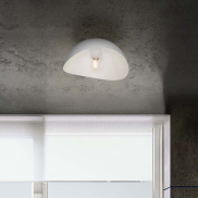 Nova Luce Opsi - plafonnier - Ø 30 x 15 cm - blanc sablé
