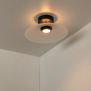 Lucide Menga - plafonnier - Ø 40 x 16 cm - 12W LED dimmable inclus - opal