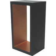 Artdelight Corridor - lampe à poser - 18,2 x 10 x 8 cm - 3 niveaux de gradation - 6W LED inclus - IP40 - noir et or