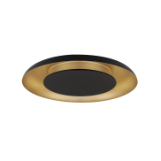 Nova Luce Epos - plafonnier - Ø 60 x 6 cm - 38W dimmable LED inclus - noir sablé et or brossé