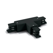 ONE Light Square Track Accessories - Connecteur en T droit - Système de rail triphasé - 16A - noir