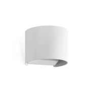 Faro Sunset - applique murale - 14 x 11 x 11,1 cm - 6W LED inclus - IP54 - blanc givré