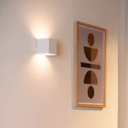 Lucide Vertigo - applique murale rechargeable avec capteur - 10 x 10 x 10 cm - 6W LED dimmable inclus - IP54 - blanc