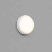 Faro Tom - applique murale - Ø 19 x 6 cm - 7W LED inclus - IP65 - blanc mat
