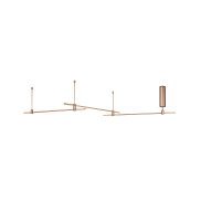 Nova Luce Cron - structure tubulaire magnétique - 300 x 35 cm - convient pour maximum 100W LED - or satiné
