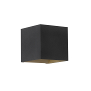 Searchlight Cube - applique murale - 9,7 x 9,7 x 9,7 cm - noir avec or