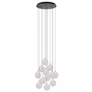 Lucide Gisela - lampe suspendue - Ø 61 x 326 cm - 12 x 3,6W LED dimmable inclus - transparent