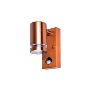 Integral LED Malaga – applique murale extérieure avec détecteur de mouvement – 6,8 x 11,6 x 14,9 cm – IP54 – cuivre