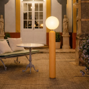 New Garden Monica 150 - lampadaire rechargeable à batterie avec télécommande - Ø 35 x 153 cm - 7W LED inclus - IP54 - jaune moutarde - 3000K-6500K