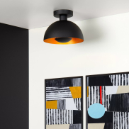 Lucide Siemon - plafonnier - Ø25 x 19 cm - noir