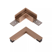Lucide Linial - système de rails magnétiques - profilé d’angle horizontal & connecteur électrique - 9 x 9 x 1,8 cm - champagne