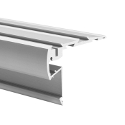 KLUS STEPUS - Profilé LED pour bordures de marches - 5,71 x 7,97 cm - argent anodisé