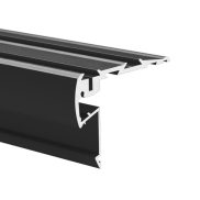 KLUS STEPUS - Profilé LED pour bordures de marches - 5,71 x 7,97 cm - noir