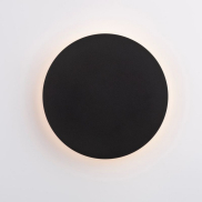 Nova Luce Cyrcle - applique murale - Ø 22 x 3,2 cm - 12W LED inclus - noir sable