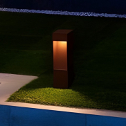 Nova Luce Maddi - lampe de jardin - 8,5 x 30 x 7,5 cm - 7W LED inclus - IP65 - corten sablé